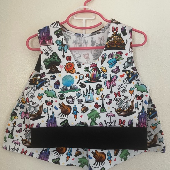Disney Theme Tank & Shorts Custom Boutique Size 8/10 - Picture 3 of 3